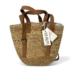 XIX Palms Beachly Exclusive NWT Shore Break Insulated Backpack | Woven Jute Bag